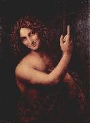 LEONARDO da Vinci Salai as John the Baptist USA oil painting artist